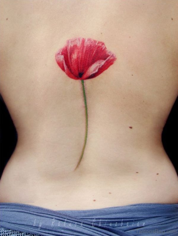 Colored Poppy Tattoo