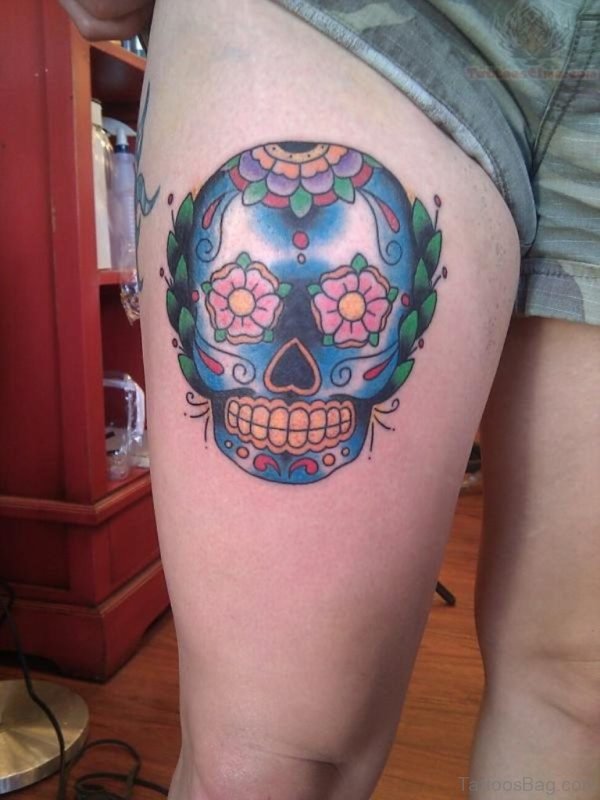 Colored Skull Tattoo