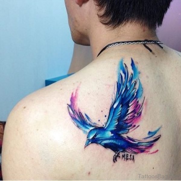 Colorful Bird Tattoo Design-TB1035