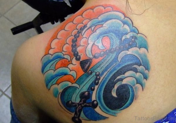 Colorful Rosary Tattoo