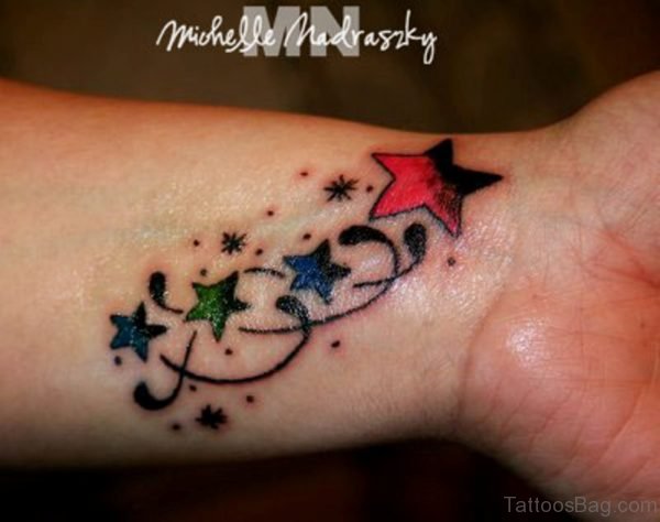 Colorful Stars Tattoo