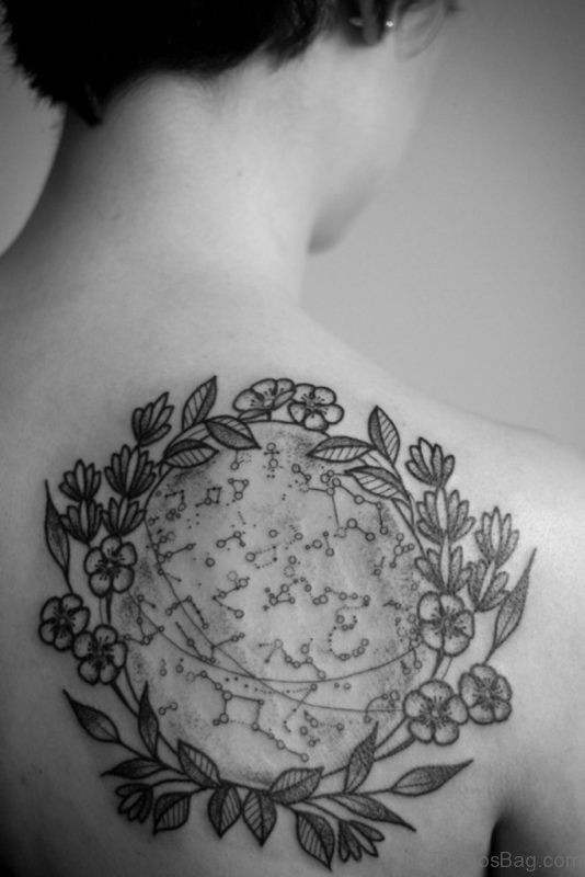 Constellation Map Tattoo For Women On Back