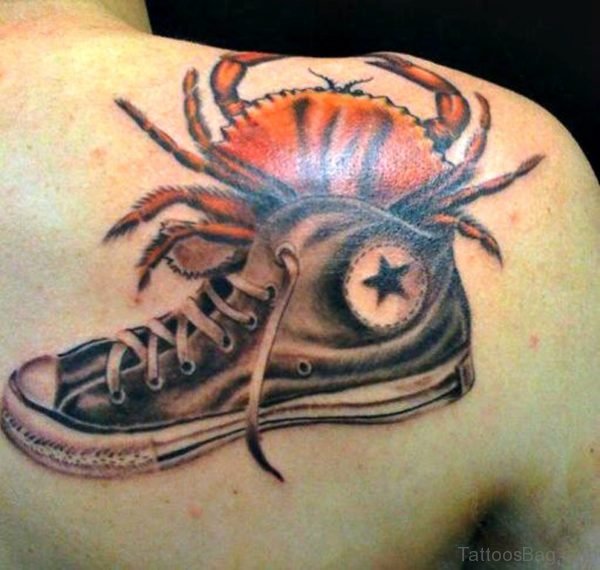 Converse Shoe And Crab Tattoo