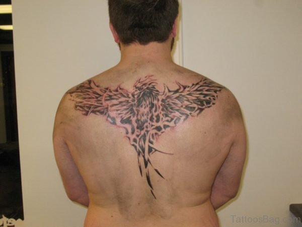 Cool Back Phoenix Tattoo