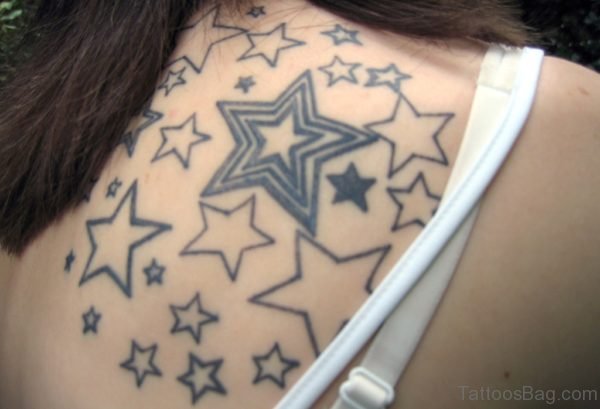 Cool Black Stars Tattoo