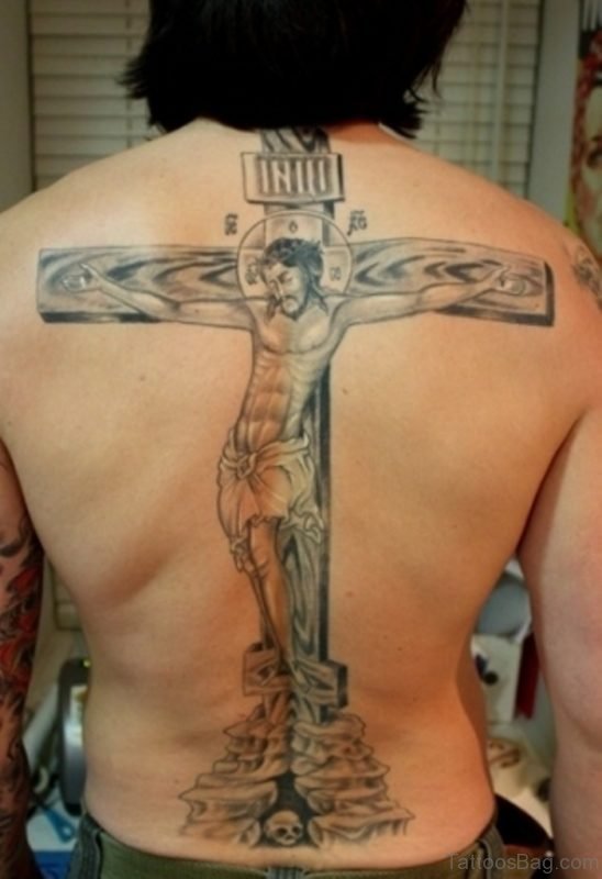 Cool Cross And Jesus Tattoo