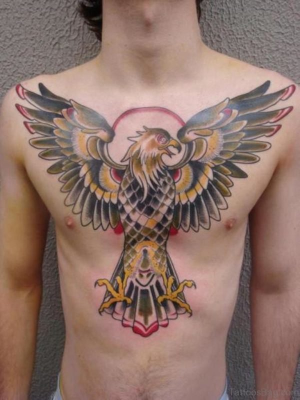 Cool Eagle Tattoo On Chest
