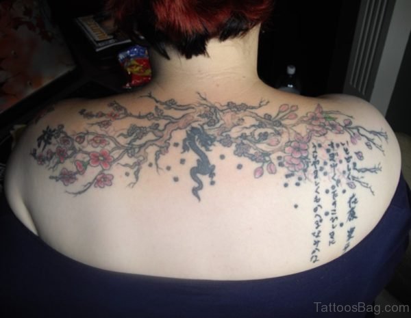 Cool Japanese  Back Tattoo