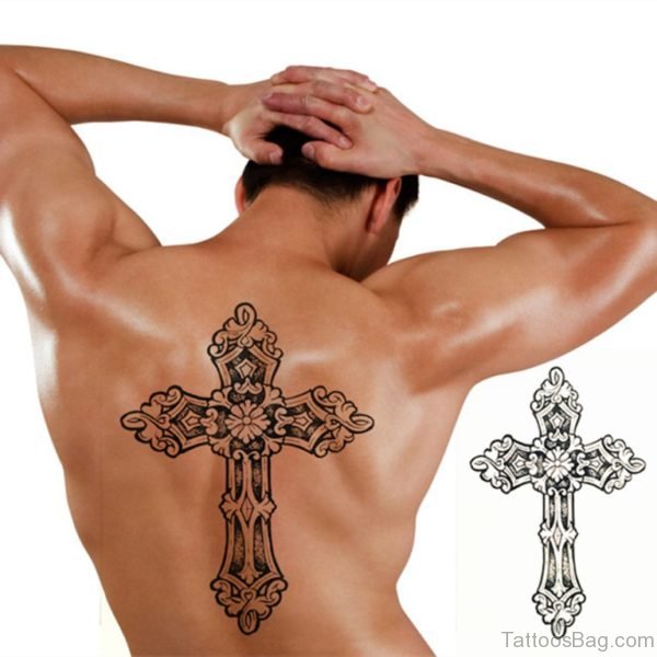 Cool Men Cross Tattoo