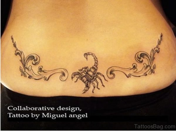 Cool Scorpion Tattoo On Lower Back