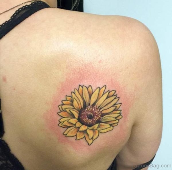 Cool Sunflower Tattoo Design