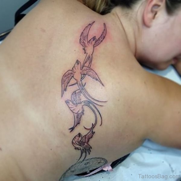 Cool Swallow Tattoo Design