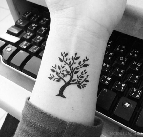 Cool Tree Tattoo On Wrist