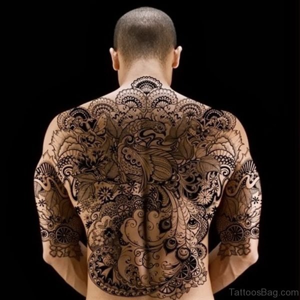 Cool Tribal Tattoo On Back