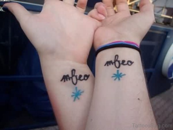 Couple Lettering Tattoo