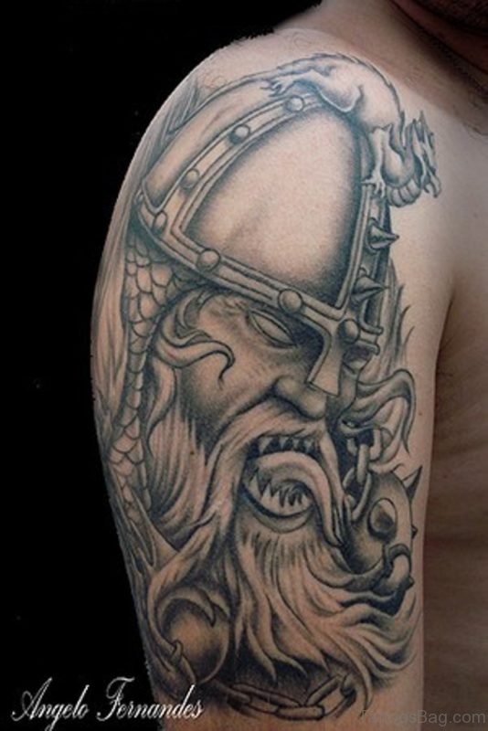 Creepy Viking Tattoo