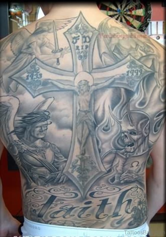 Cross And Religious Tattoo