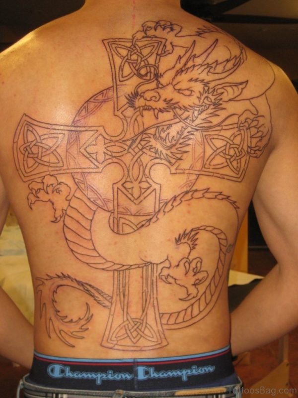 Cross And Sword Tattoo