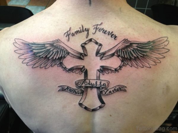 Cross And Wings Tattoo 