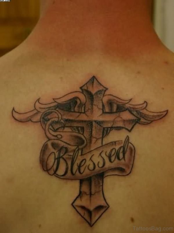 Cross And Wings Tattoo