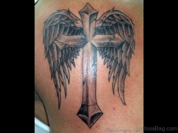 Cross Shoulder Tattoo
