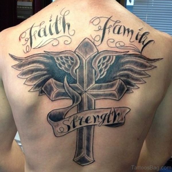 Cross Tattoo On Back