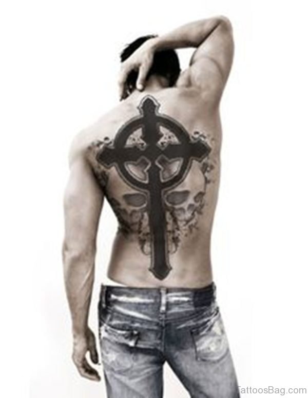 Cross With Skulls Tattoo