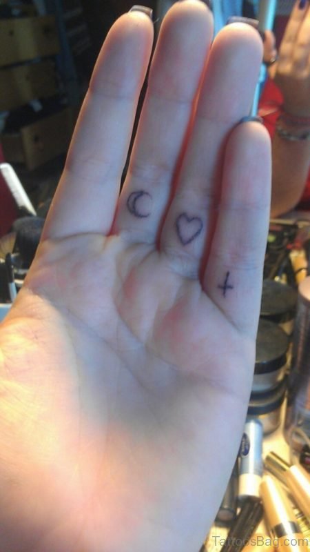 Cross And Heart Tattoo