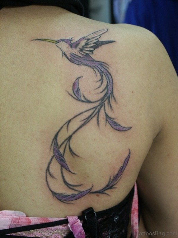 Cute Flying Bird Shoulder Tattoo