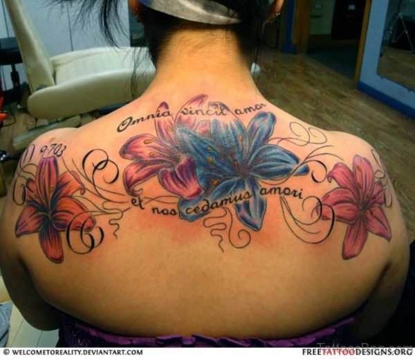 Cute Lily Flower Tattoo 