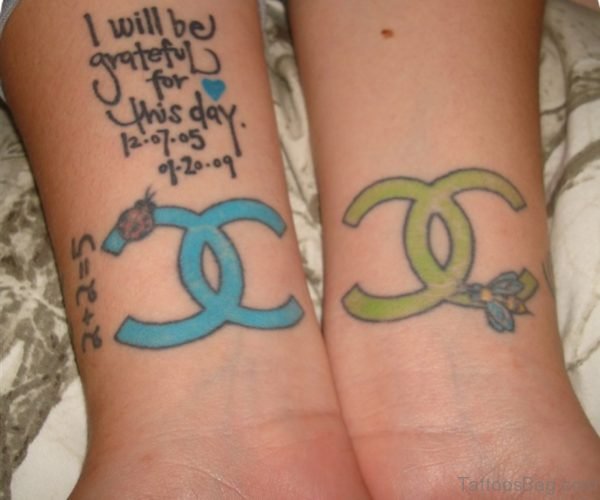 Cute Matching Tattoo On Wrist