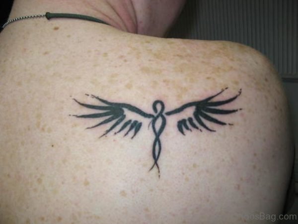 Cute Memorial Angel Tattoo Design