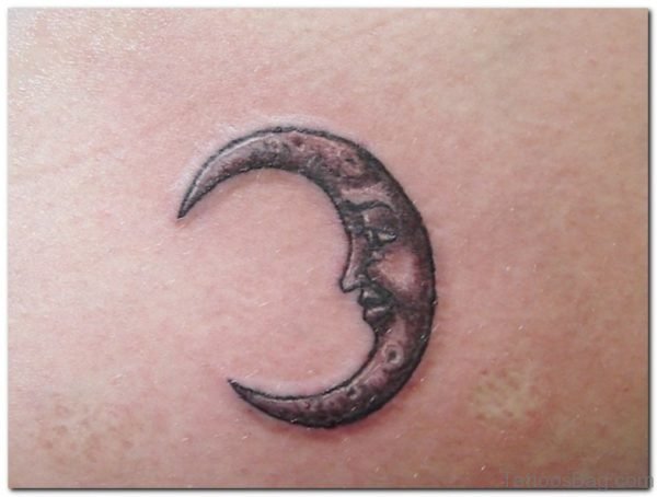 Cute Moon Tattoo