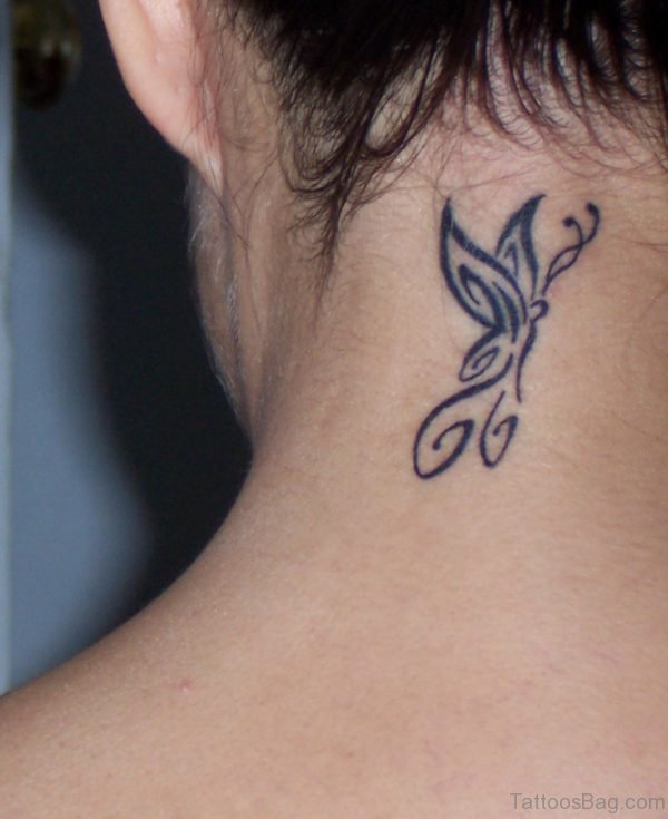 Cute Tribal Butterfly Tattoo