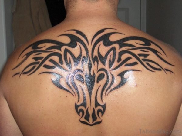 Demon Face Tattoo On Back