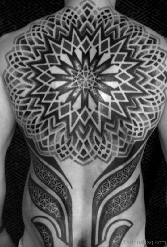  Geometric Tattoo On Back