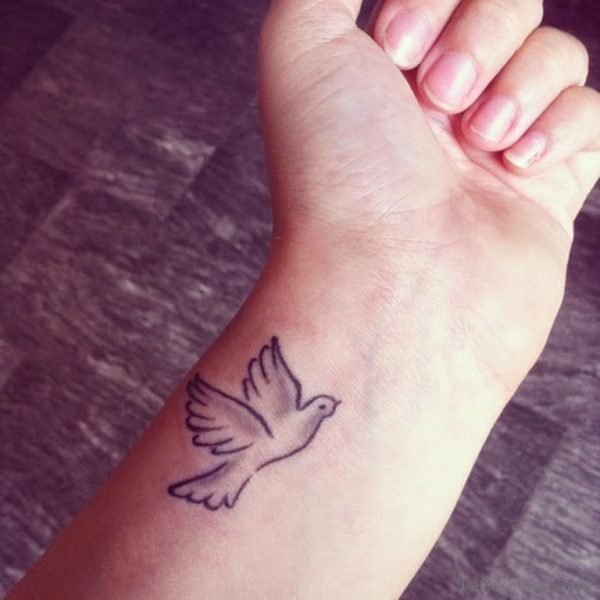 Dove Tattoo Design On Wrist