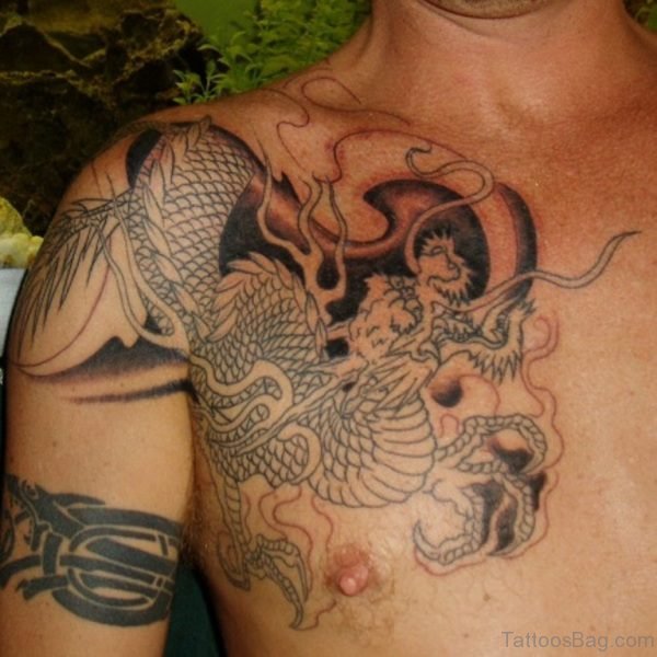 Dragon Shoulder Tattoo For Men
