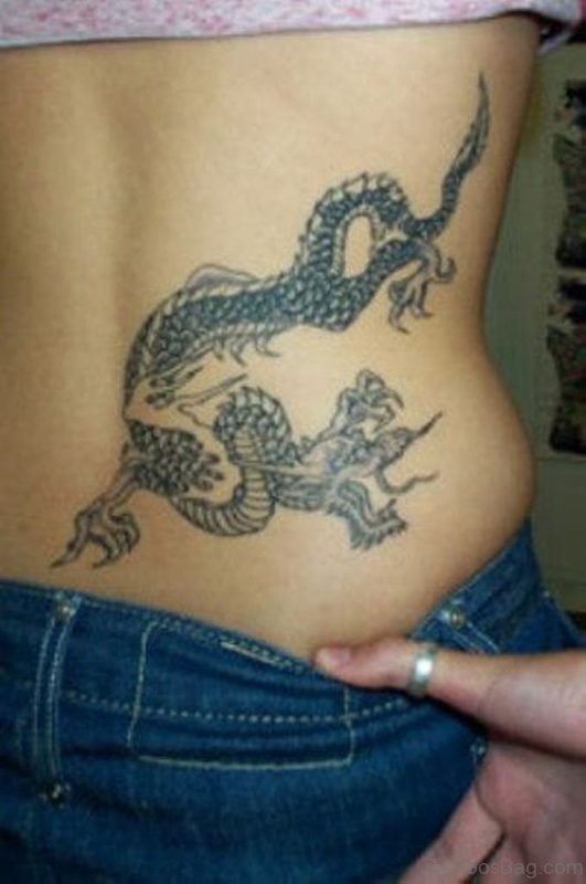 Dragon Tattoo On Lower Back