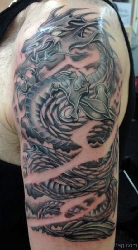 Dragon Tattoo On Shoulder