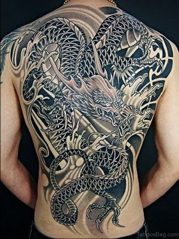 Dragon Tattoo On Full Back