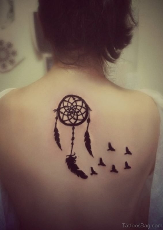 Dreamcatcher And  Bird Tattoo