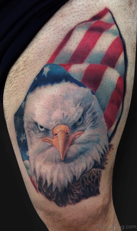 Eagle And Flag Tattoo