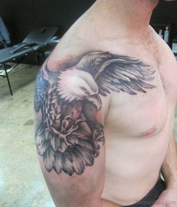 Eagle  Bird Tattoo On Shoulder