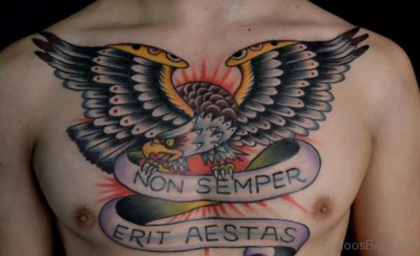 Eagle Chest Tattoo Design For Men