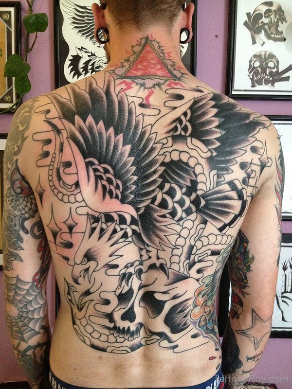 Eagle Tattoo  On Full Back