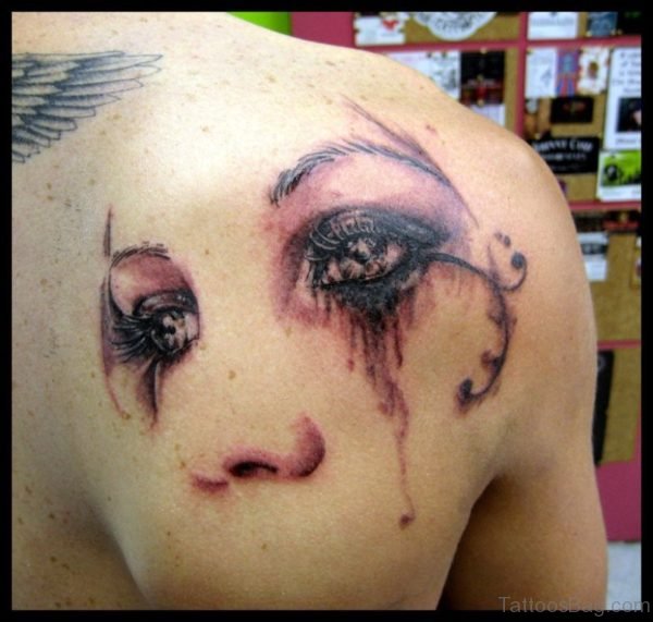 Egyptian Girl Eyes Tattoo