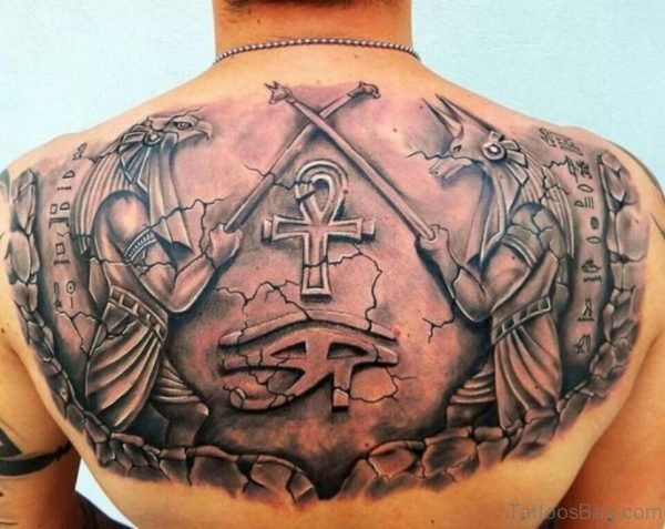 Egyptian Tattoo On Back