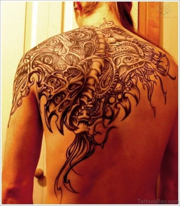 Elegant Back Tattoo