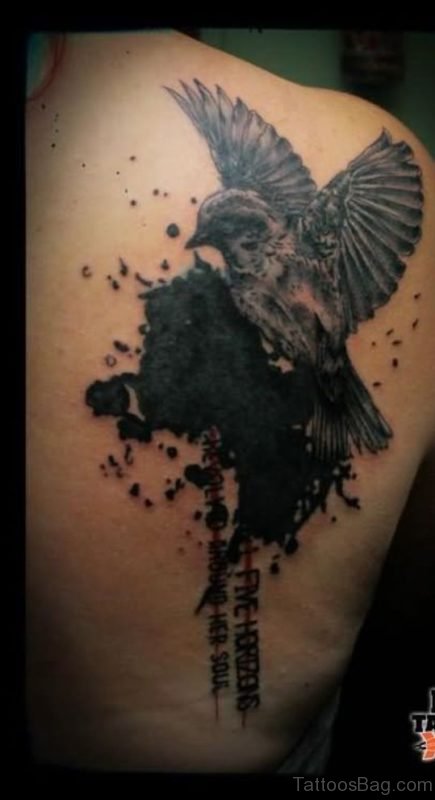 Elegant Bird Tattoo